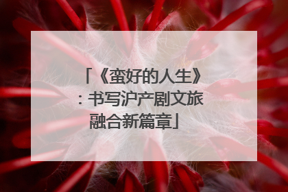 《蛮好的人生》：书写沪产剧文旅融合新篇章