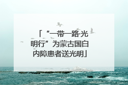 “一带一路·光明行”为蒙古国白内障患者送光明