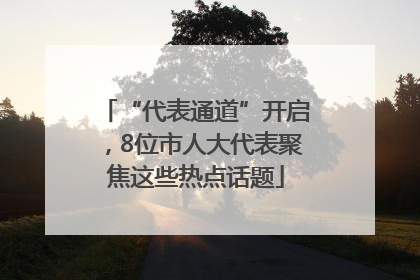 “代表通道”开启，8位市人大代表聚焦这些热点话题