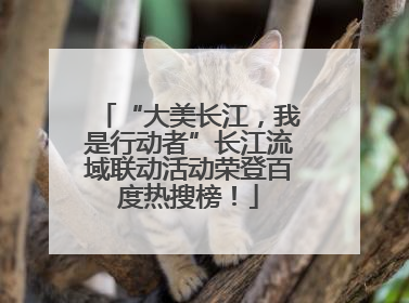 “大美长江，我是行动者”长江流域联动活动荣登百度热搜榜！