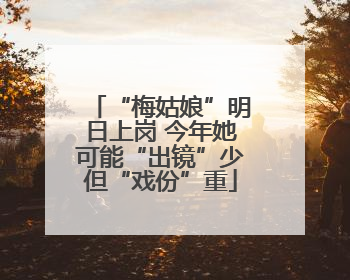“梅姑娘”明日上岗 今年她可能“出镜”少但“戏份”重