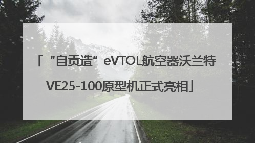“自贡造”eVTOL航空器沃兰特VE25-100原型机正式亮相
