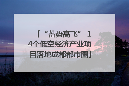 “蓄势高飞” 14个低空经济产业项目落地成都都市圈