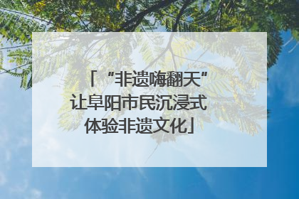 “非遗嗨翻天”让阜阳市民沉浸式体验非遗文化