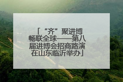“齐”聚进博 畅联全球——第八届进博会招商路演在山东临沂举办