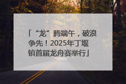 “龙”腾端午，破浪争先！2025年丁堰镇首届龙舟赛举行