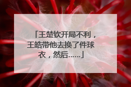 王楚钦开局不利，王皓带他去换了件球衣，然后……