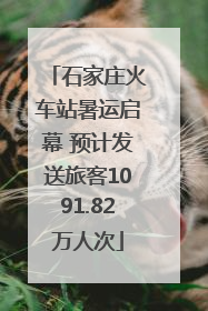 石家庄火车站暑运启幕 预计发送旅客1091.82万人次