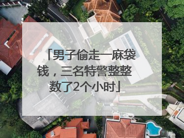 男子偷走一麻袋钱，三名特警整整数了2个小时
