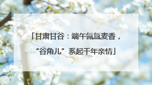 甘肃甘谷：端午氤氲麦香，“谷角儿”系起千年亲情