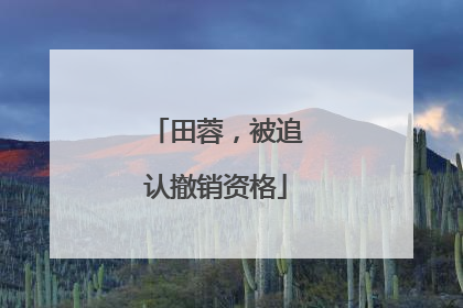 田蓉，被追认撤销资格