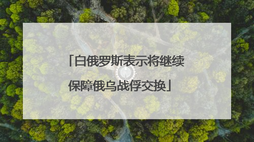白俄罗斯表示将继续保障俄乌战俘交换