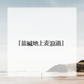 盐碱地上麦浪涌