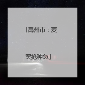 禹州市：麦罢抢种急