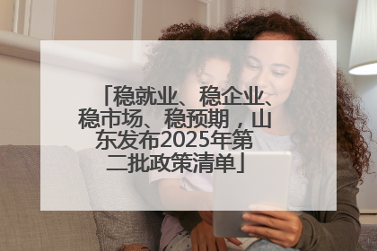 稳就业、稳企业、稳市场、稳预期，山东发布2025年第二批政策清单