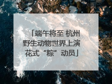 端午将至 杭州野生动物世界上演花式“粽”动员
