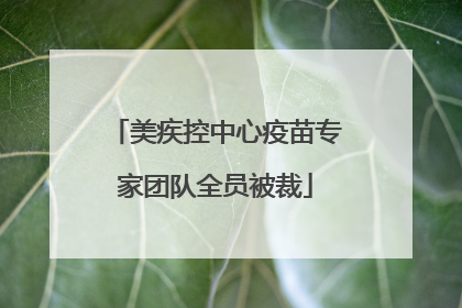 美疾控中心疫苗专家团队全员被裁
