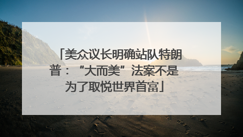 美众议长明确站队特朗普：“大而美”法案不是为了取悦世界首富