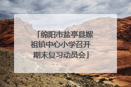 绵阳市盐亭县嫘祖镇中心小学召开期末复习动员会