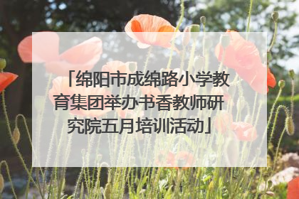 绵阳市成绵路小学教育集团举办书香教师研究院五月培训活动
