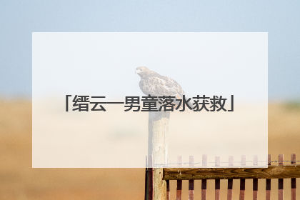 缙云一男童落水获救
