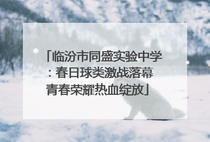 临汾市同盛实验中学：春日球类激战落幕 青春荣耀热血绽放