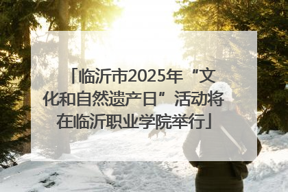 临沂市2025年“文化和自然遗产日”活动将在临沂职业学院举行