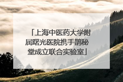 上海中医药大学附属曙光医院携手鹊秘堂成立联合实验室