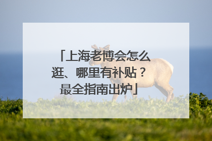 上海老博会怎么逛、哪里有补贴？最全指南出炉