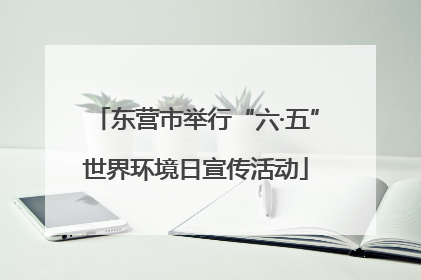东营市举行“六·五”世界环境日宣传活动