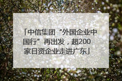 中信集团“外国企业中国行”再出发，超200家日资企业走进广东