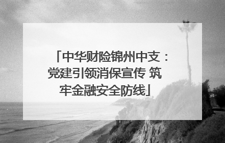 中华财险锦州中支：党建引领消保宣传 筑牢金融安全防线