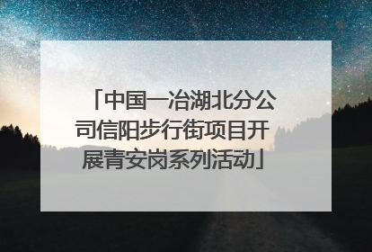 中国一冶湖北分公司信阳步行街项目开展青安岗系列活动