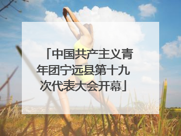 中国共产主义青年团宁远县第十九次代表大会开幕