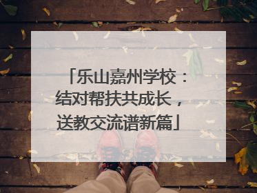 乐山嘉州学校：结对帮扶共成长，送教交流谱新篇
