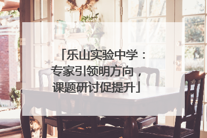 乐山实验中学：专家引领明方向，课题研讨促提升