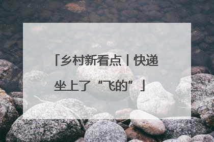 乡村新看点丨快递坐上了“飞的”