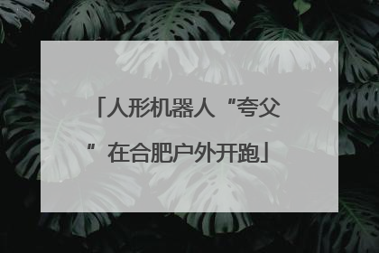 人形机器人“夸父”在合肥户外开跑