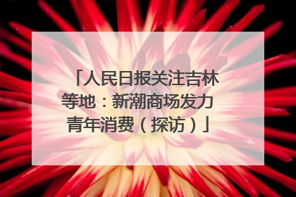 人民日报关注吉林等地：新潮商场发力青年消费（探访）