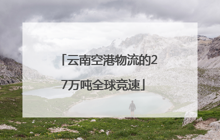云南空港物流的27万吨全球竞速