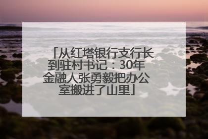 从红塔银行支行长到驻村书记：30年金融人张勇毅把办公室搬进了山里