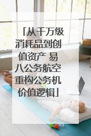 从千万级消耗品到创值资产 易八公务航空重构公务机价值逻辑
