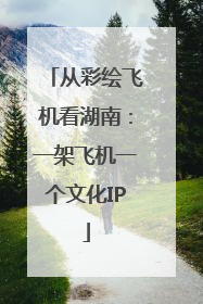 从彩绘飞机看湖南：一架飞机一个文化IP