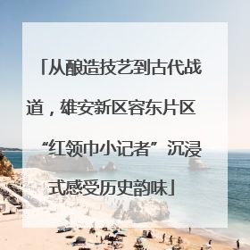 从酿造技艺到古代战道，雄安新区容东片区“红领巾小记者”沉浸式感受历史韵味