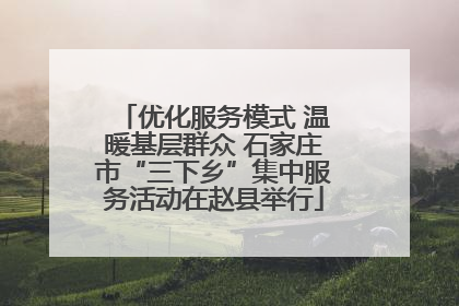优化服务模式 温暖基层群众 石家庄市“三下乡”集中服务活动在赵县举行