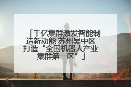 千亿集群激发智能制造新动能 苏州吴中区打造“全国机器人产业集群第一区”
