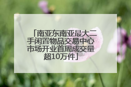 南亚东南亚最大二手闲置物品交易中心市场开业首周成交量超10万件