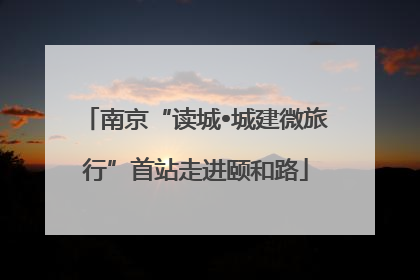 南京“读城•城建微旅行”首站走进颐和路