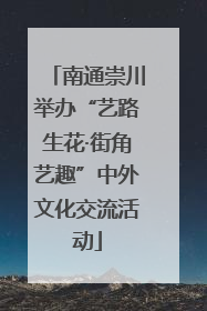 南通崇川举办“艺路生花·街角艺趣”中外文化交流活动