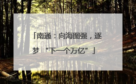 南通：向海图强，逐梦 “下一个万亿”